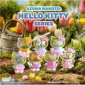 Azuma Makoto Hello Kitty Mini Figures Display Tray‎ of 6 Mighty Jaxx Sealed